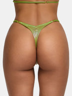 Thong Bikini Bottom MARY - green snake