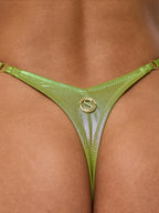 Thong Bikini Bottom MARY - green snake